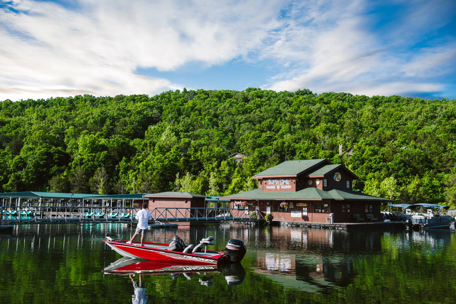 Fishing off Bent Hook Marina at Big Cedar