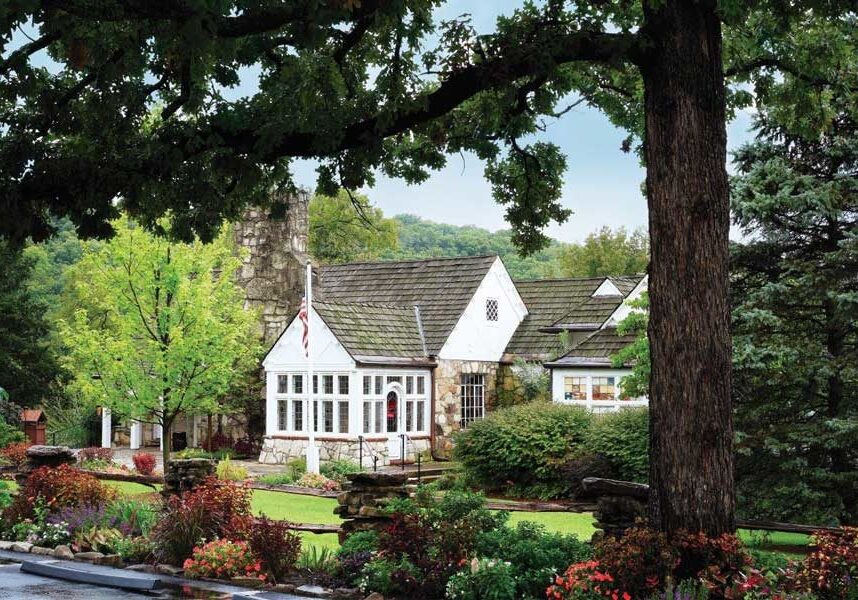 The Worman House The Worman House nestled in trees and greenery